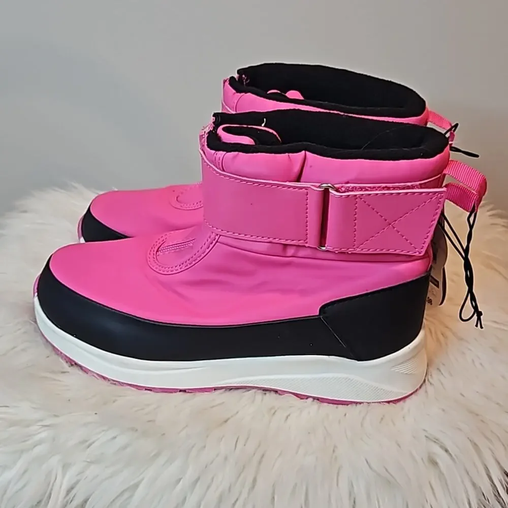 NWT Wonder Nation Girls Pink Zip Front Temperature Rated Winter Boots